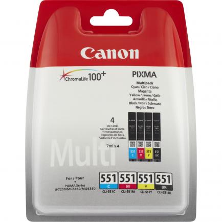 Canon CLI-551 C/M/Y/BK w/o sec ink cartridge